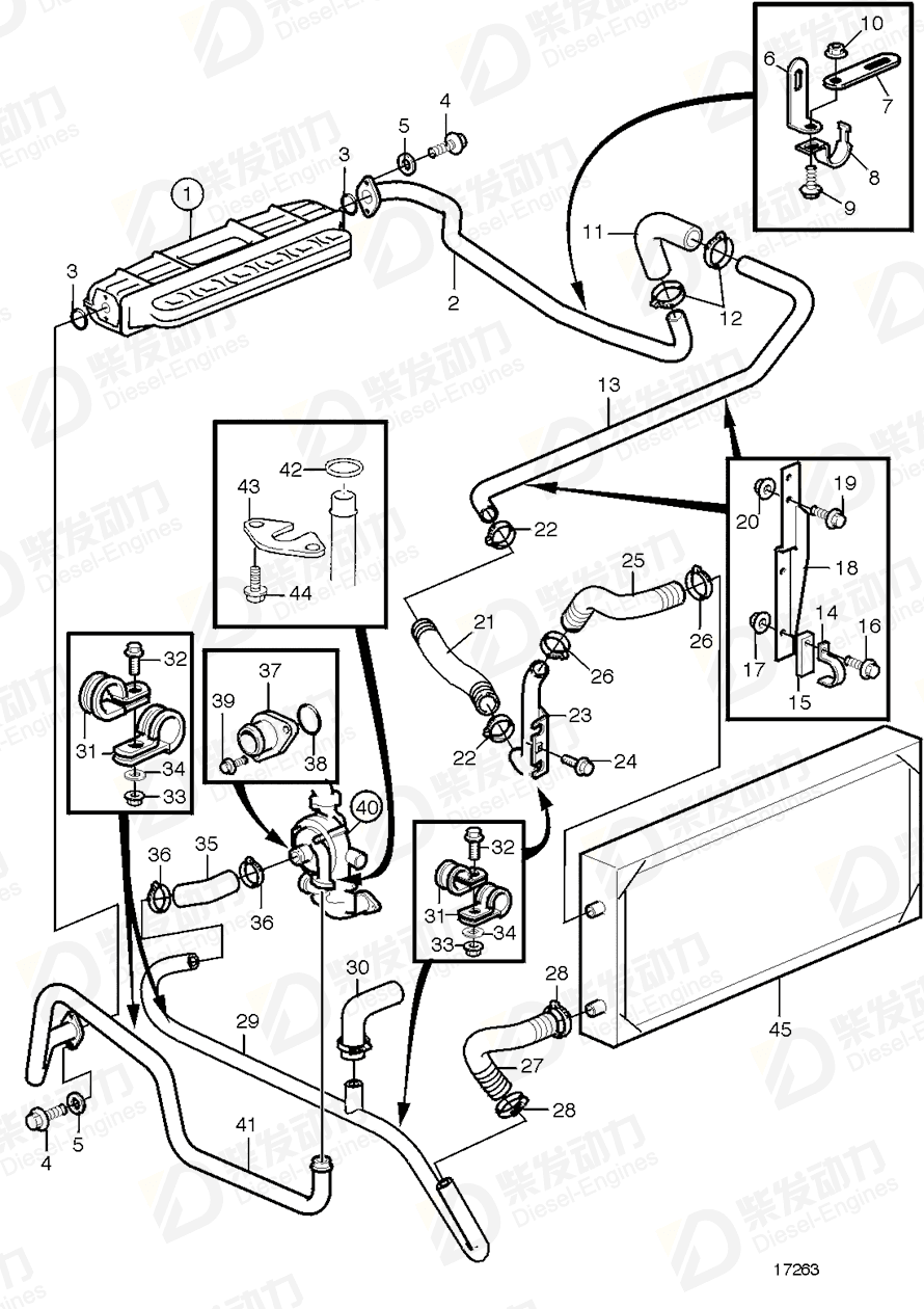 VOLVO Pipe 3827828 Drawing